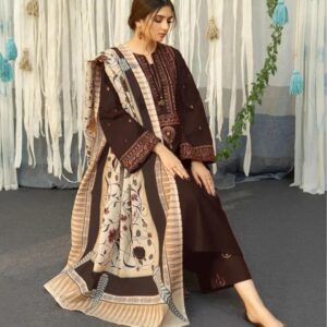 *Presenting Urge Brand Luxury Embroidered Hit Code Article*  *Winter Collection 2025* Fabric *Dhanak Suit with Soft Pashmina Printed Shawl