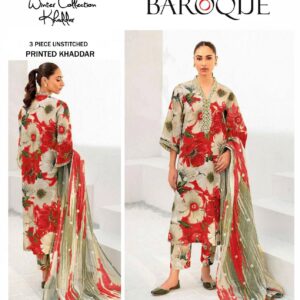 *Presenting Baroque Most Viral Design  Now Available in Luxury Embroidered*  *Winter Collection 2025* Fabric *Khaddar with Printed Shawl