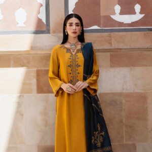 *RESENTING ZUNAIRA HAMERD PREMIUM HEAVY EMBROIDERED DHANAK ARTICEL*  *Winter Collection 2025* Fabric *Premium 3-piece Dhanak Suit with Heavy Embroidered Shawl