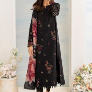 *Presenting Jazmin Brand Luxury Embroidered Article*  *Winter Collection 2025* Fabric *Premium 3-piece Dhanak Suit with Pashmina Wool Shawl