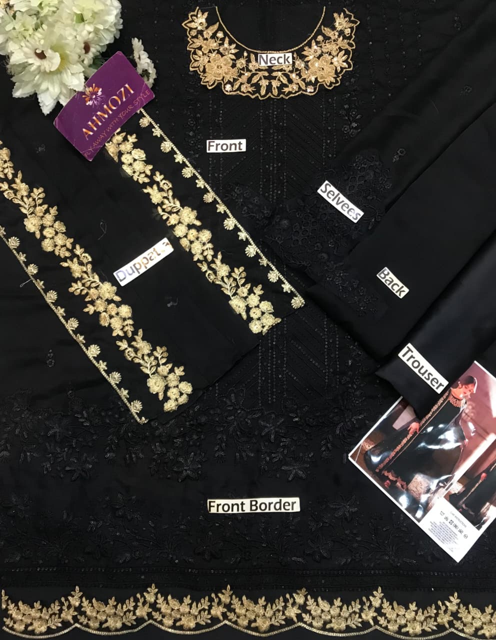 *PRESENTING AZURE BRAND PREMIUM Luxury Chiffon Wedding Collection*  Fabric Details *Complete Suit Based on Chiffon Fabric - Image 5