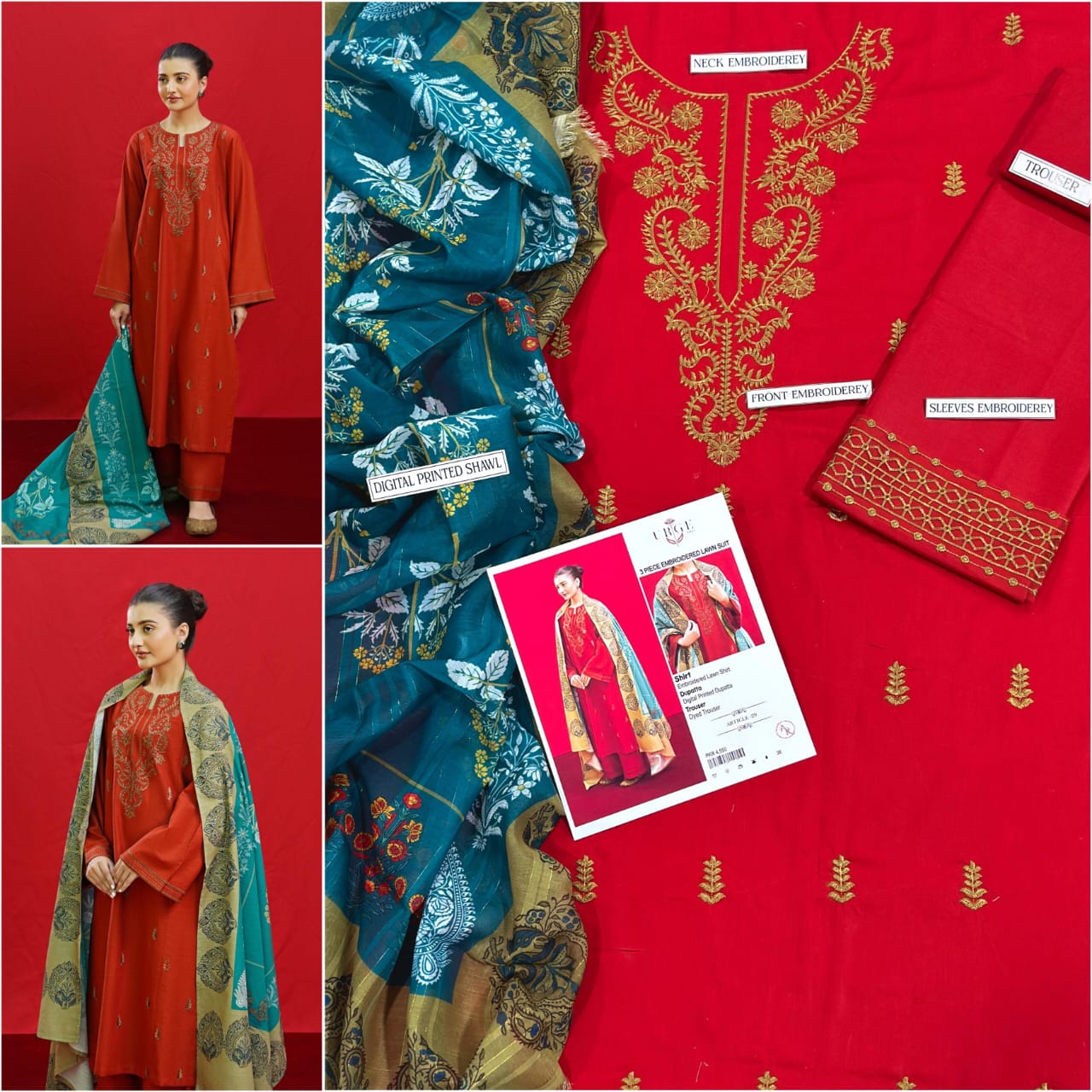 V*PRESENTING MIX BRAND LUXURY HIT CODE ARTICLE*  *SUMMER COLLECTION 2025* 3pc - Image 9