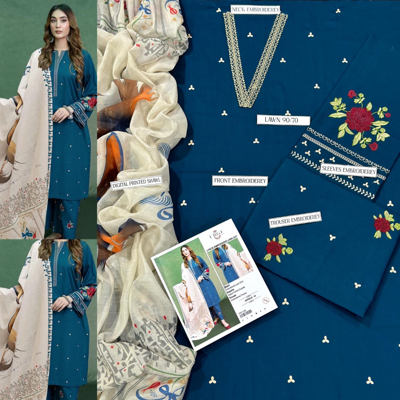 V*PRESENTING MIX BRAND LUXURY HIT CODE ARTICLE*  *SUMMER COLLECTION 2025* 3pc - Image 15