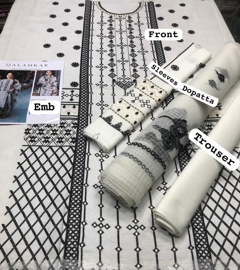 *Presenting Qalamkar Brand Luxury Embroidered Article*  *Winter Collection 2025 - Image 5