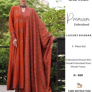 *RESENTING BAREEZE PREMIUM HEAVY EMBROIDERED DHANAK VOL*  *Winter Collection 2025* Fabric