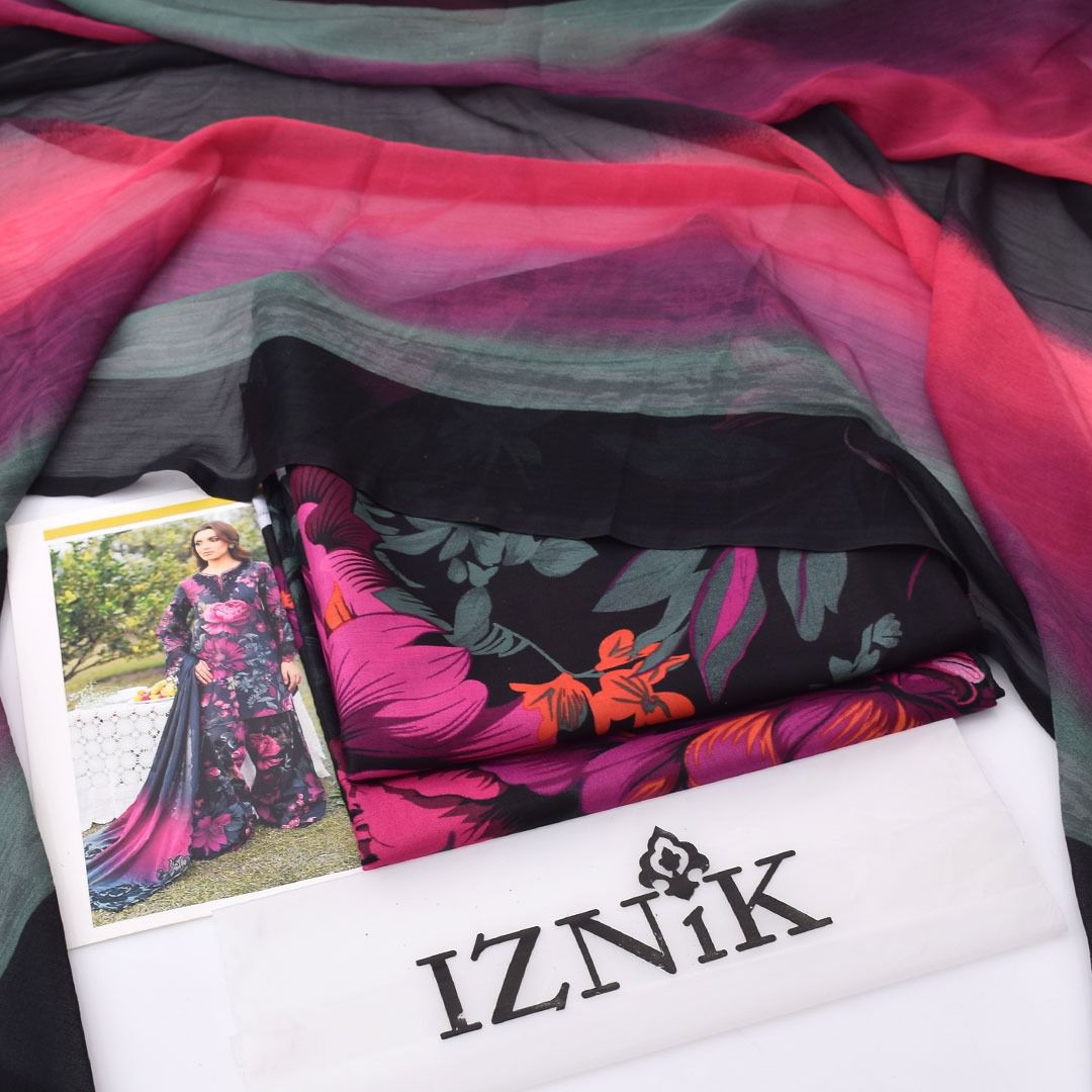 *PRESENTING IZNIK BRAND PRINTED COLLECTION VOL*  *Summer Collection 2025* FABRIC 3PC - Image 9