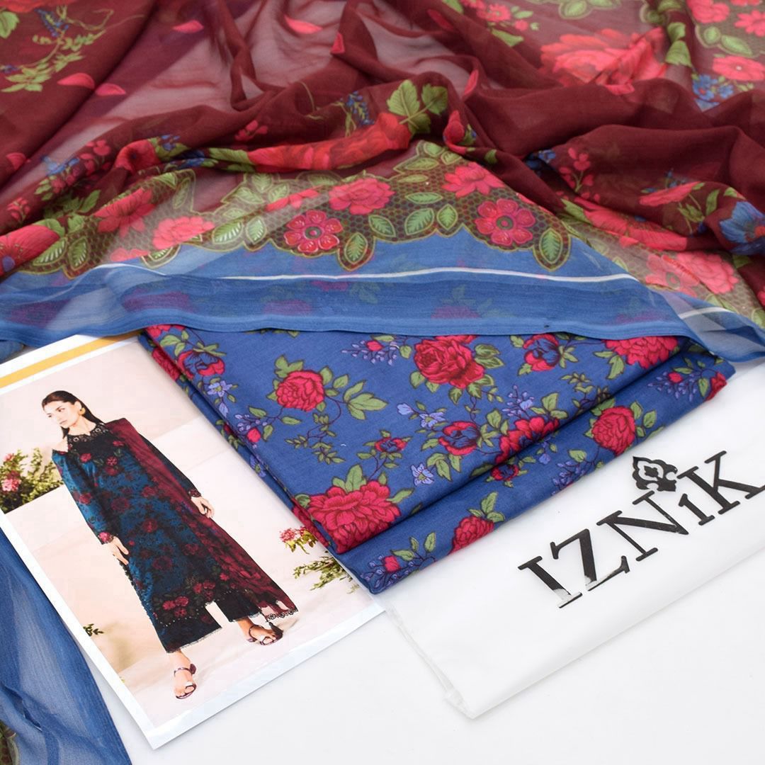 *PRESENTING IZNIK BRAND PRINTED COLLECTION VOL*  *Summer Collection 2025* FABRIC 3PC - Image 7