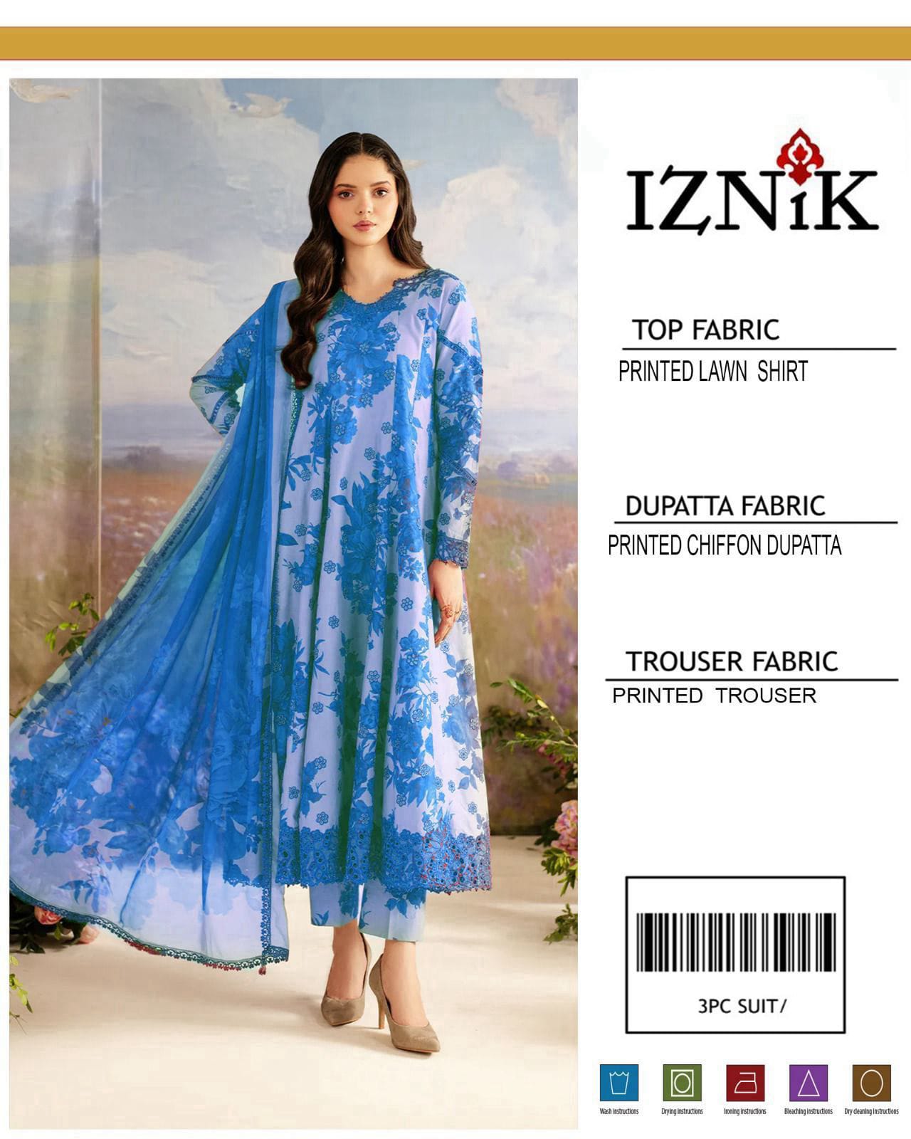 *PRESENTING IZNIK BRAND PRINTED COLLECTION VOL*  *Summer Collection 2025* FABRIC 3PC