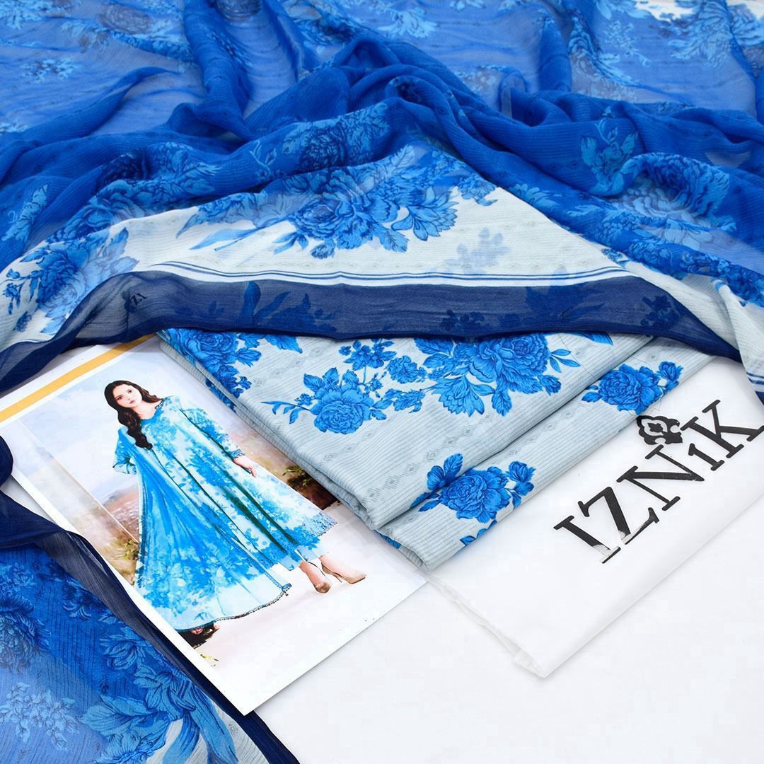 *PRESENTING IZNIK BRAND PRINTED COLLECTION VOL*  *Summer Collection 2025* FABRIC 3PC - Image 3