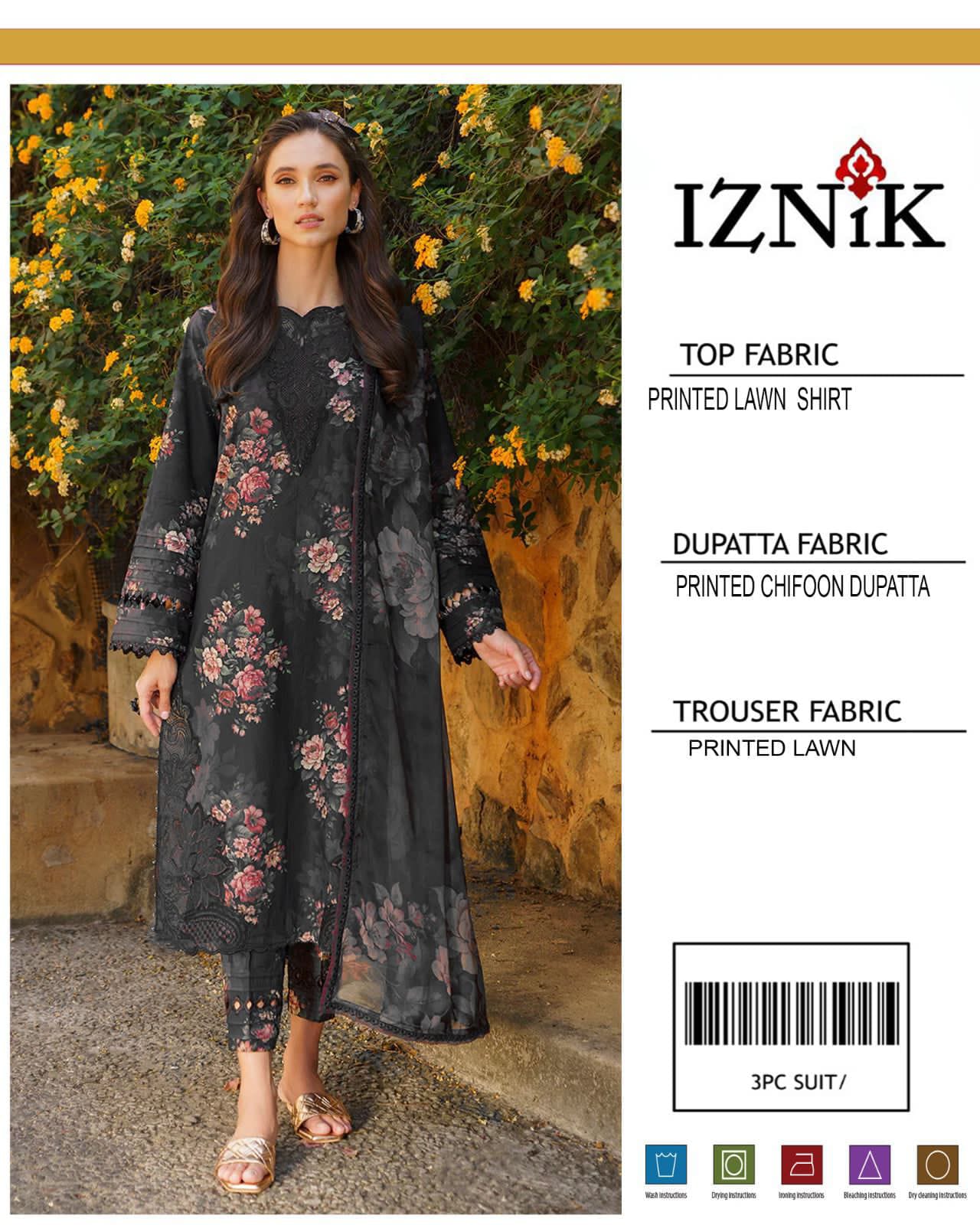 *PRESENTING IZNIK BRAND PRINTED COLLECTION VOL*  *Summer Collection 2025* FABRIC 3PC - Image 16