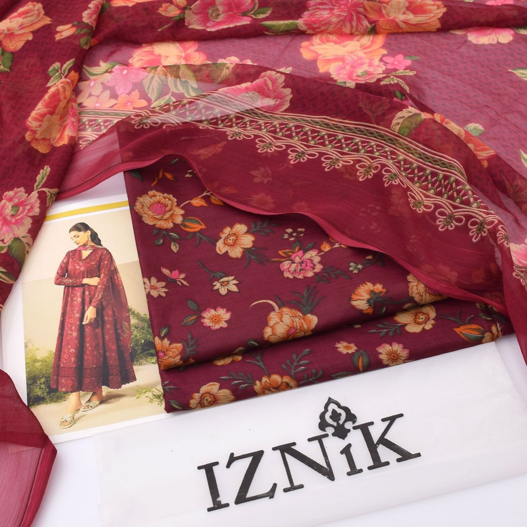 *PRESENTING IZNIK BRAND PRINTED COLLECTION VOL*  *Summer Collection 2025* FABRIC 3PC - Image 11
