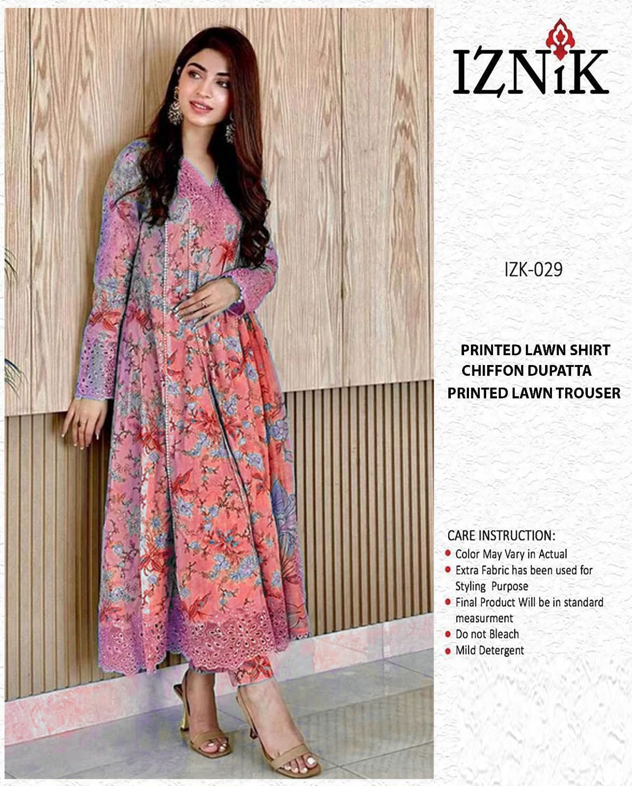 *PRESENTING IZNIK BRAND PRINTED COLLECTION VOL*  *Summer Collection 2025* FABRIC 3PC - Image 18