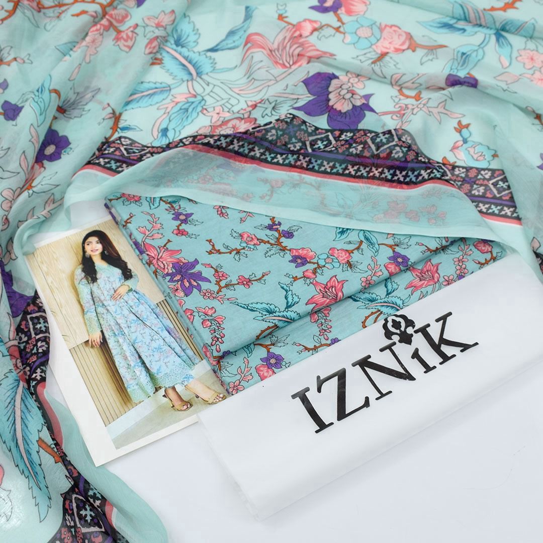*PRESENTING IZNIK BRAND PRINTED COLLECTION VOL*  *Summer Collection 2025* FABRIC 3PC - Image 21