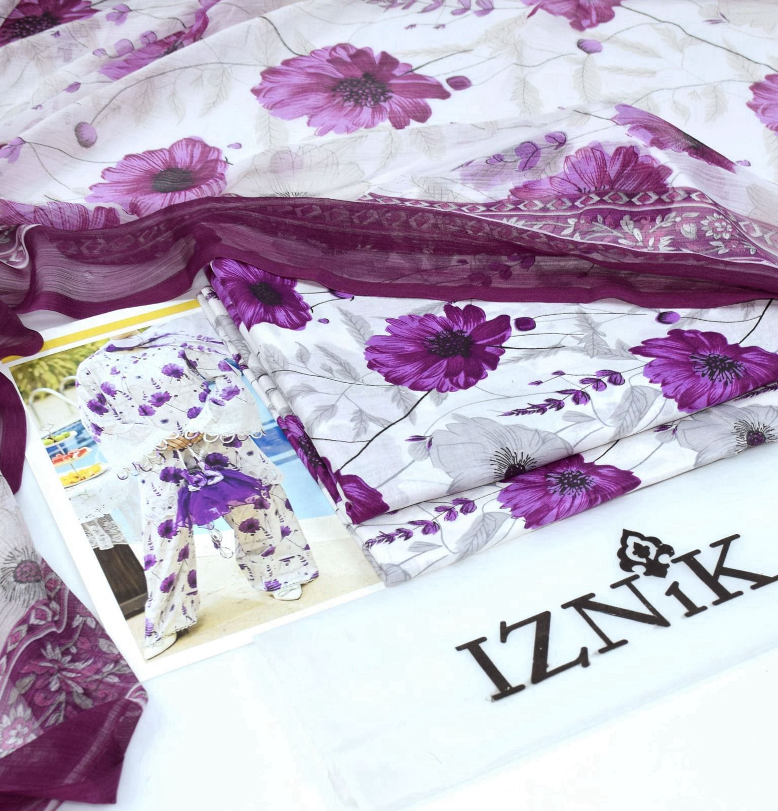 IZNIK BRAND PRINTED COLLECTION VOL*  *Summer Collection 2025* FABRIC 3PC - Image 12