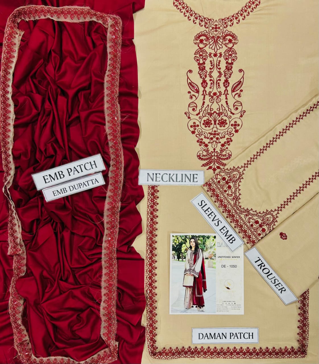 *Presenting Baroque Brand Luxury Embroidered Article*  *Winter Collection 2025 - Image 5