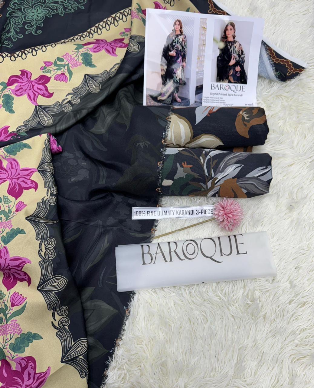 *PRESNETING BAROQUE BRAND LUXURY PRINTED KARANDI NEW VOL*  *Winter Collection 2025 - Image 4