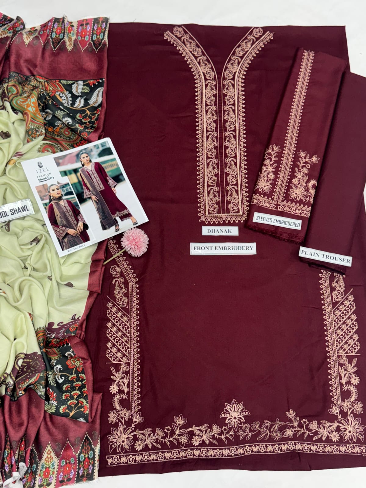 *Presenting Izel Brand Luxury Embroidered - Image 5