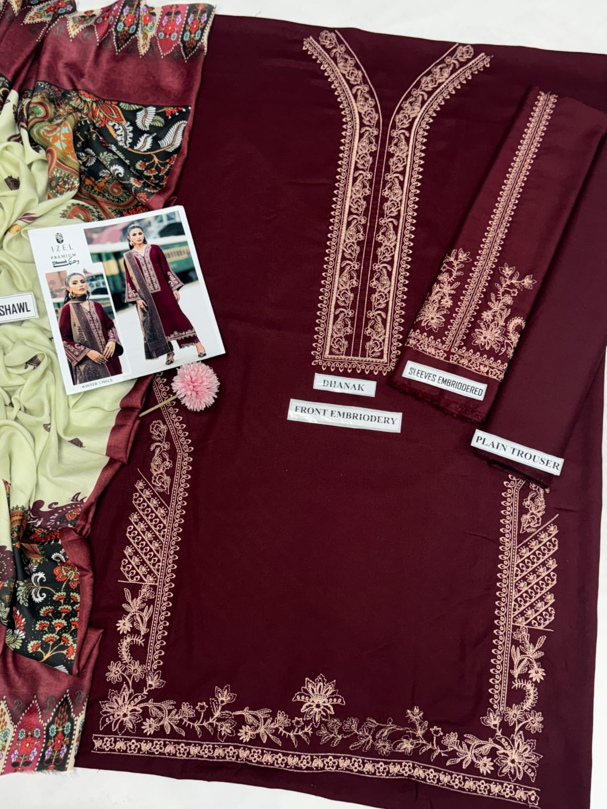 *Presenting Izel Brand Luxury Embroidered - Image 6