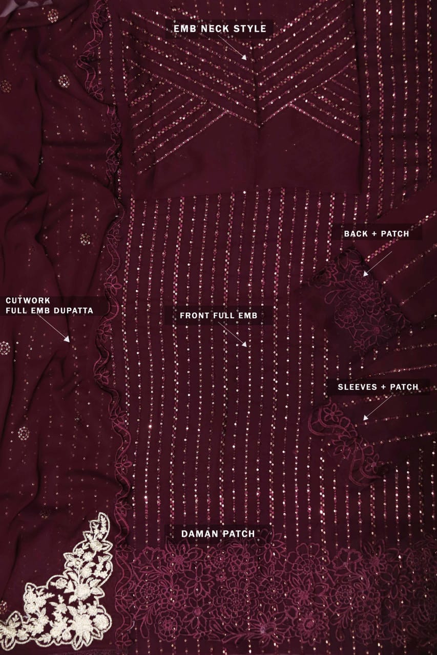 *PRESNETING WEDDING EDITION CHIFFON EMBROIDERED ARTICLE - Image 6