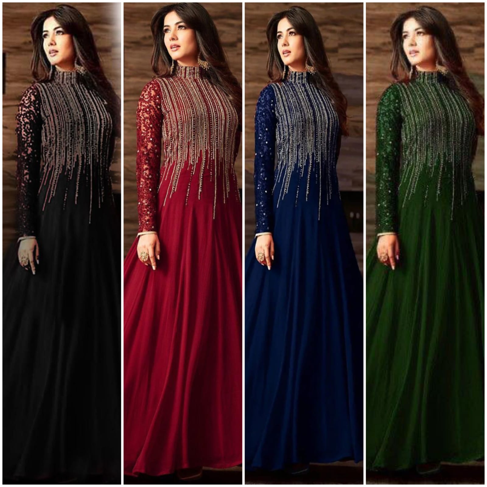 *Indian chiffon maxi*  available in 4 beautiful colors