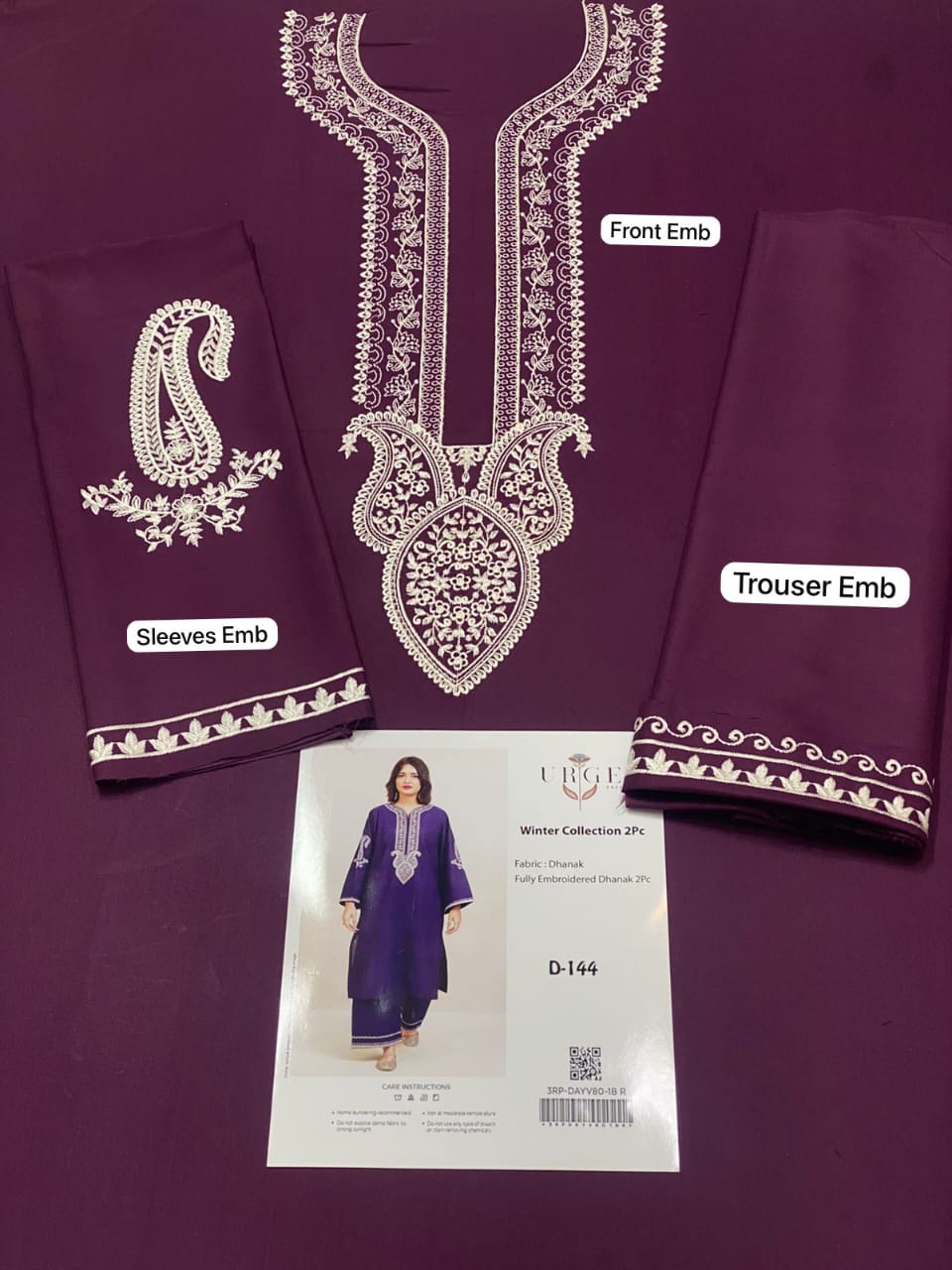 *Presenting Urge Brand Luxury 2pc Embriodered Collection*  *Winter Collection 2025 - Image 6