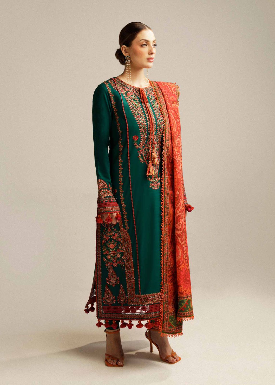*Presenting Hussain Rehar Brand Luxury Embroidered Article*  *Winter Collection 2025 - Image 3