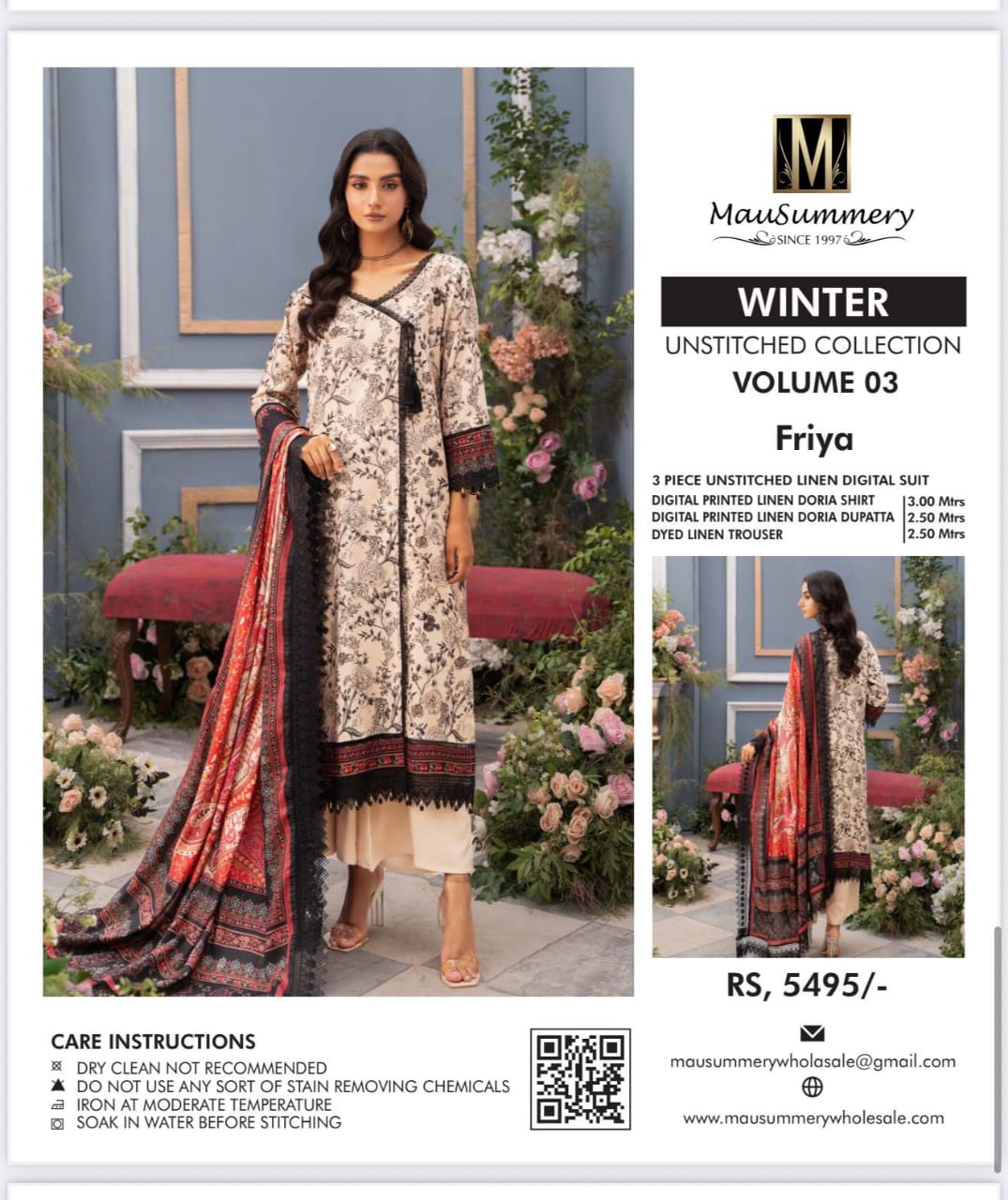 *_❄️WINTER COLLECTION ❄️_*           *ALHAMDULILAH* *MUSAMMARY* 3pc Casual Winter Collection - Image 11