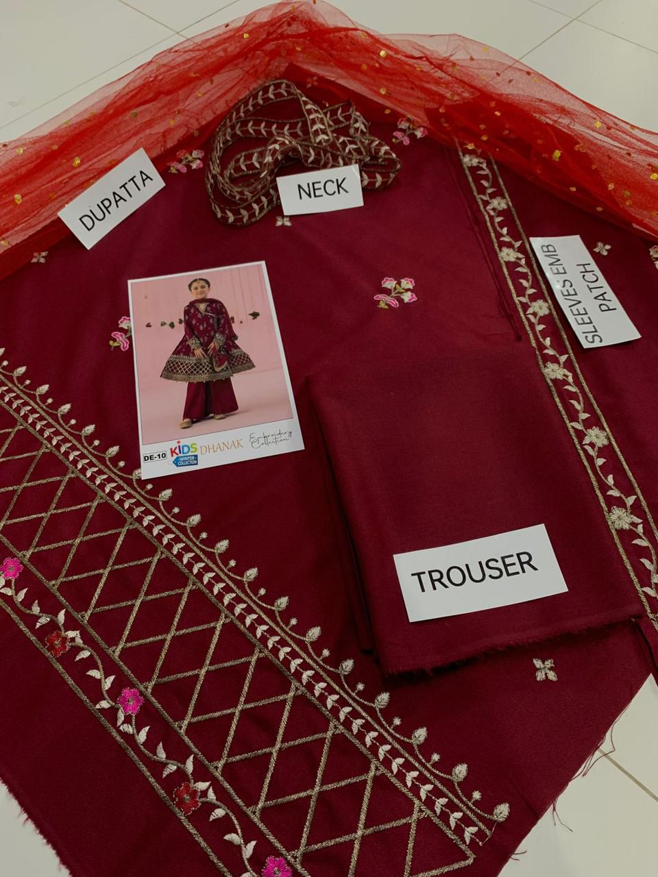 *Presenting Kids Maria.B. Luxury 2pc Embriodered Collection*  *Winter Collection 2025* - Image 3