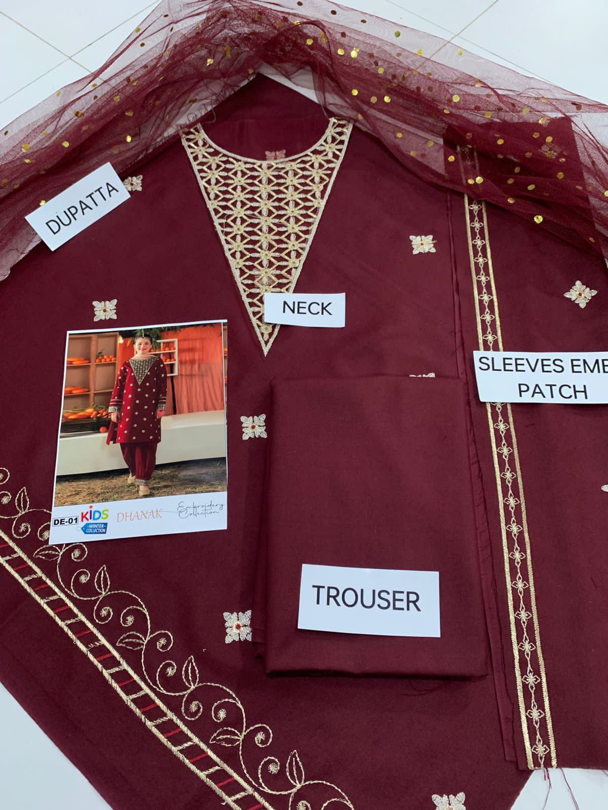 *Presenting Kids Maria.B. Luxury 2pc Embriodered Collection*  *Winter Collection 2025* - Image 5