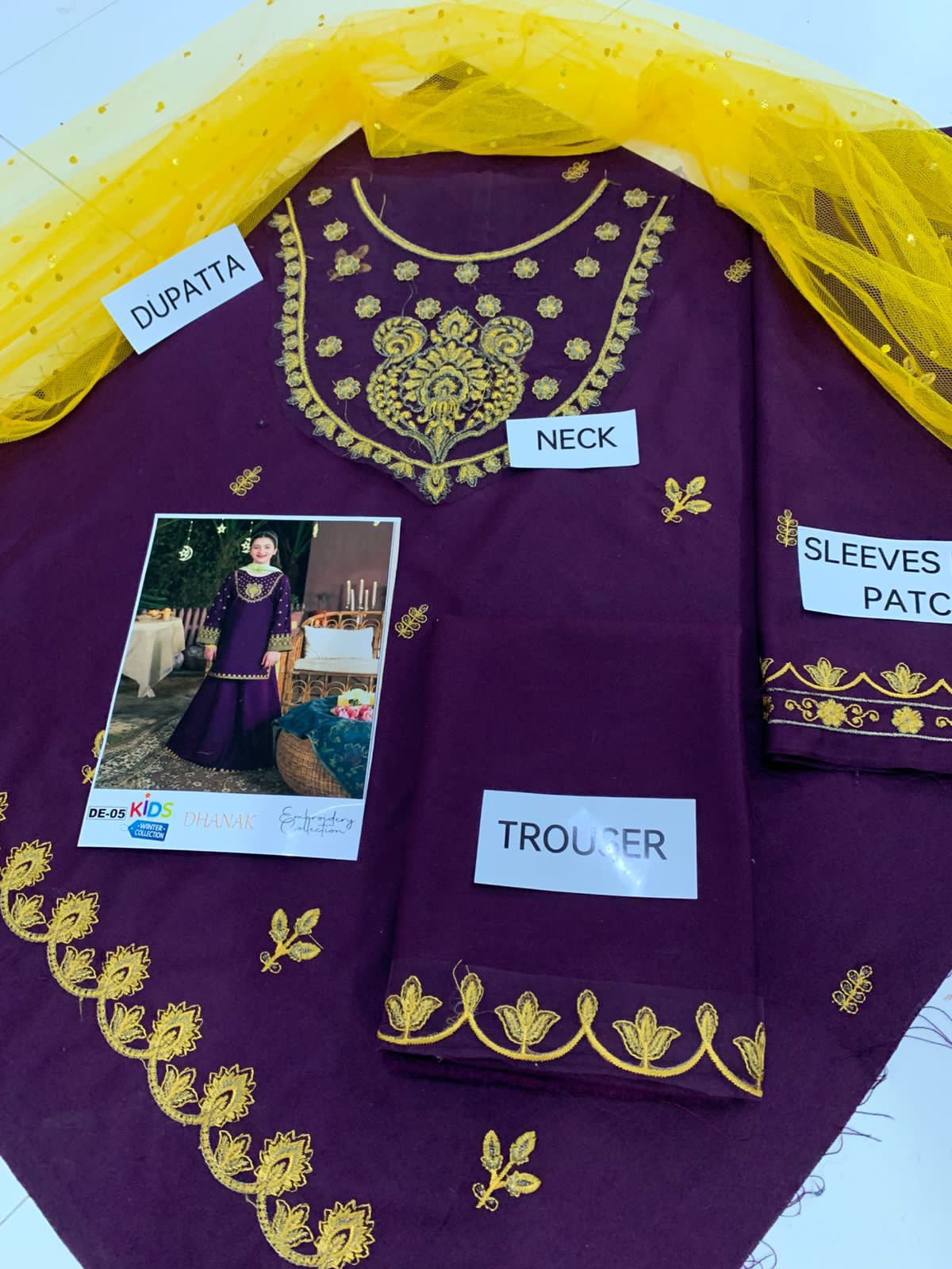 *Presenting Kids Maria.B. Luxury 2pc Embriodered Collection*  *Winter Collection 2025* - Image 9