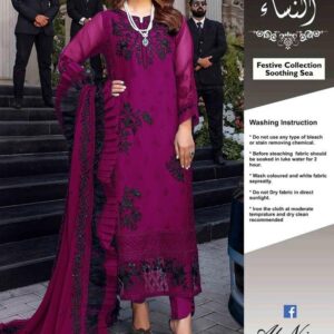 *Presenting Azure Brand Luxury Chiffon Embroidered