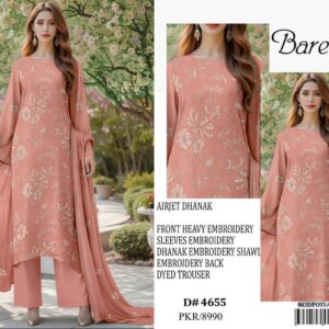 *RESENTING BAREEZE PREMIUM HEAVY EMBROIDERED DHANAK VOL* *Winter Collection 2025